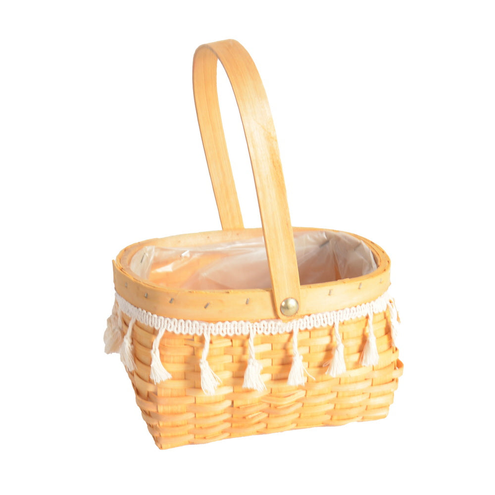 Oval Willow Baskets W/Handle