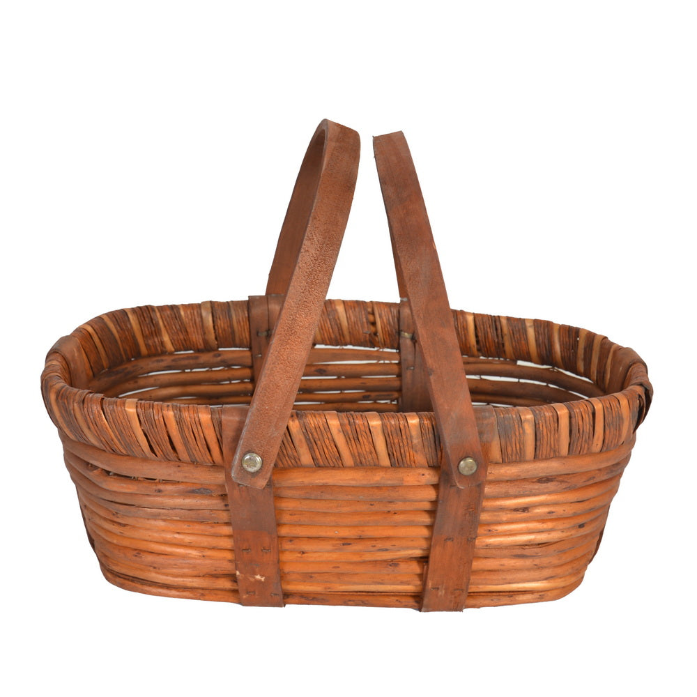 Oval Willow Baskets W/Handle