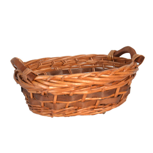 Oval Willow Baskets W/Handle