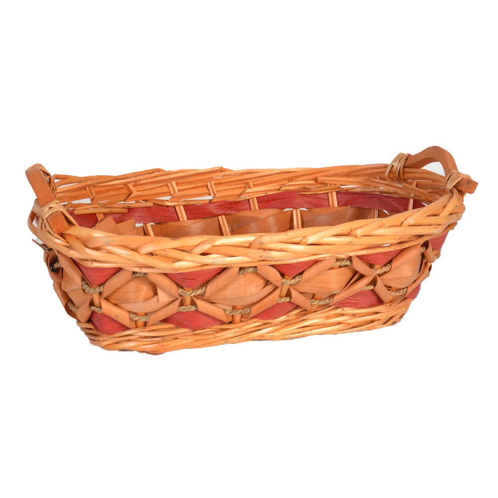 Oval Willow Baskets W/Handle