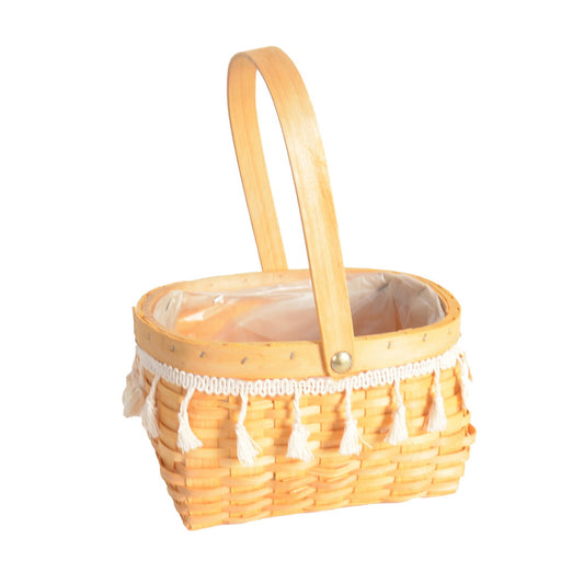 Oval Willow Baskets W/Handle