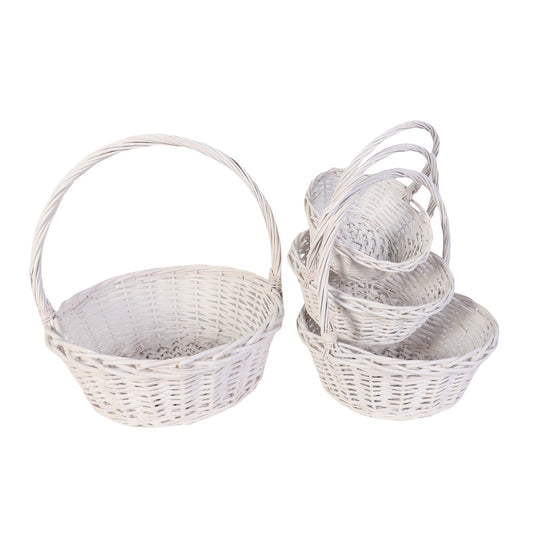 Round Willow Baskets W/Handle